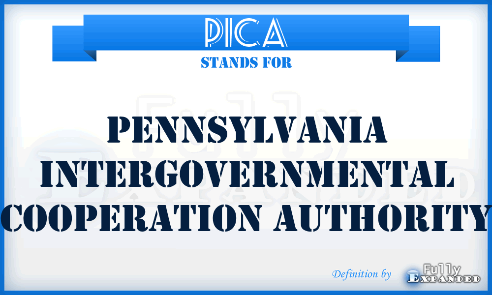 PICA - Pennsylvania Intergovernmental Cooperation Authority