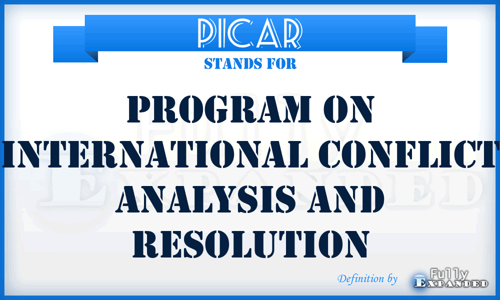 PICAR - Program on International Conflict Analysis and Resolution