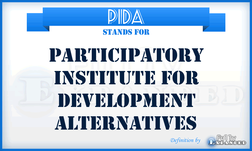PIDA - Participatory Institute for Development Alternatives