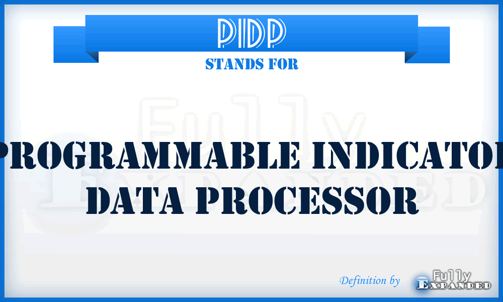 PIDP - programmable indicator data processor