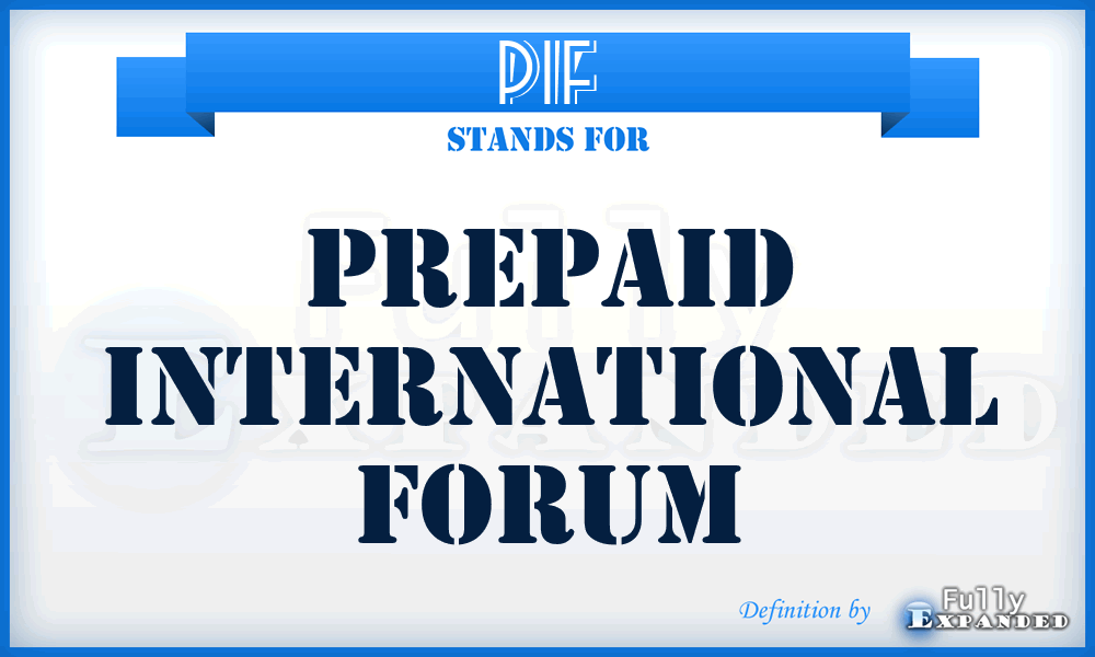 PIF - Prepaid International Forum