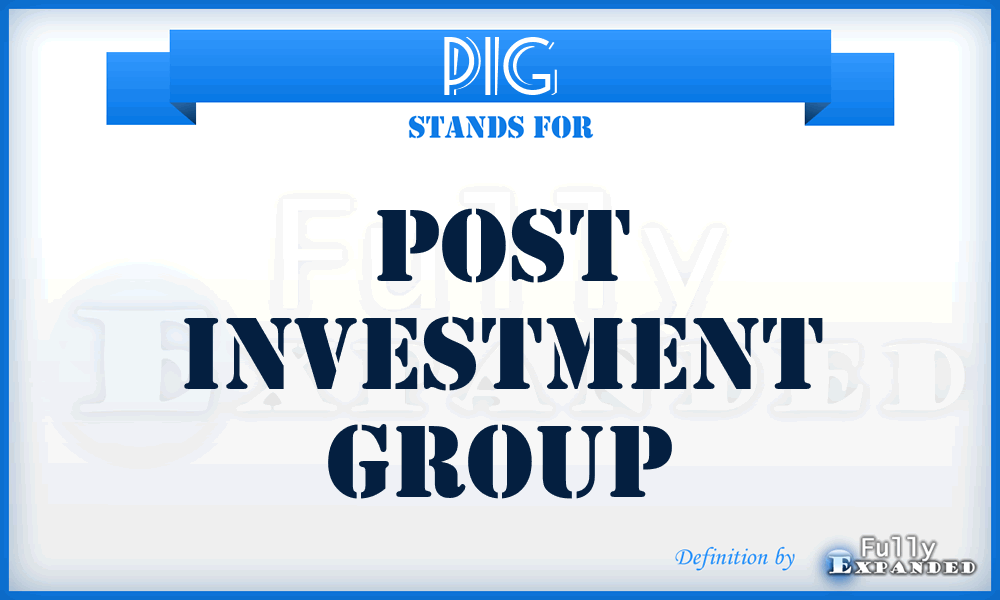 PIG - Post Investment Group