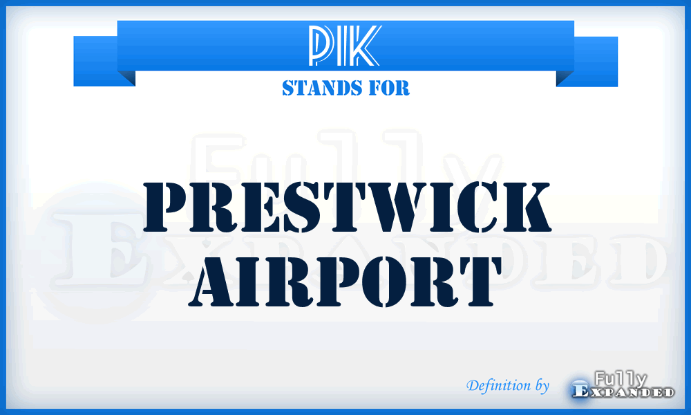 PIK - Prestwick airport