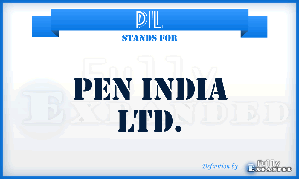 PIL - Pen India Ltd.