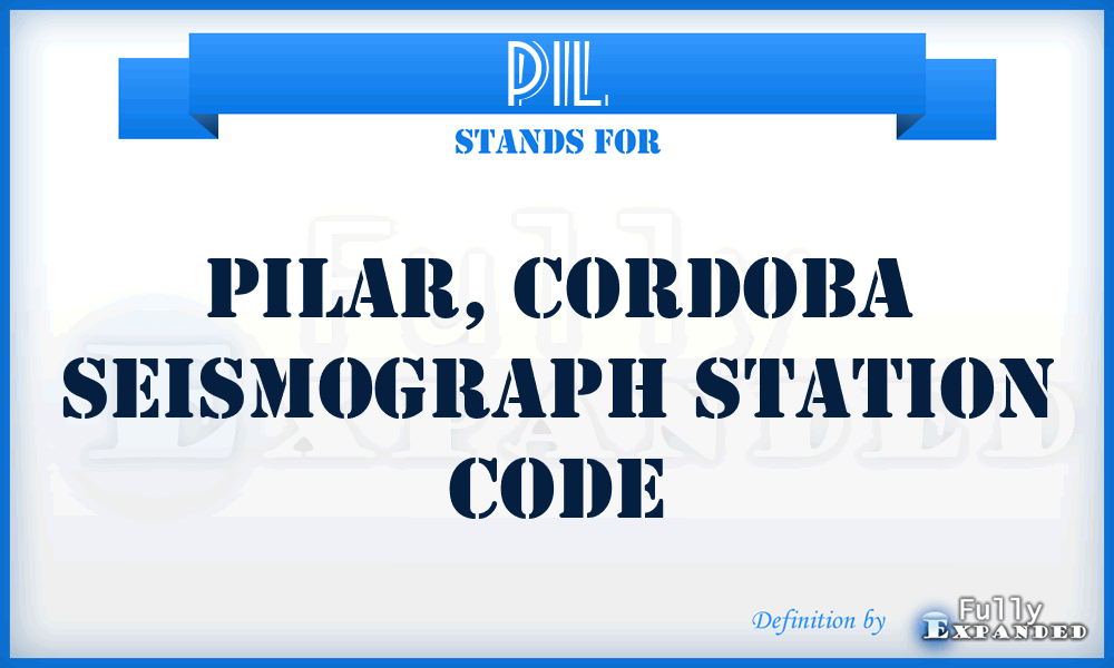 PIL - Pilar, Cordoba Seismograph station code