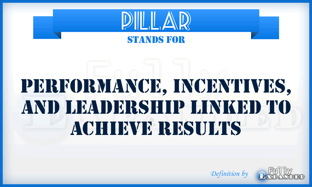 PILLAR - Performance, Incentives, and Leadership Linked to Achieve Results