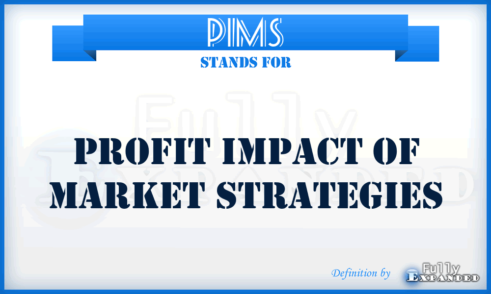 PIMS - Profit Impact Of Market Strategies