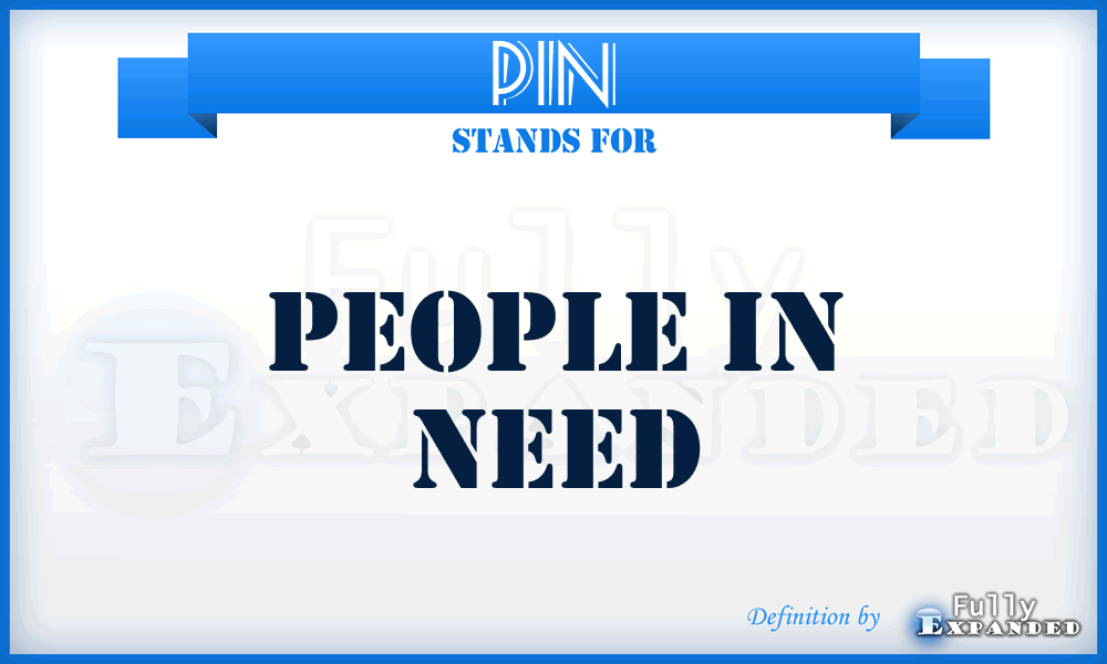 PIN - People In Need