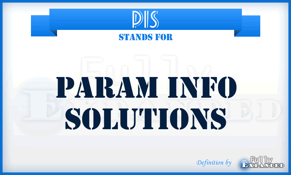 PIS - Param Info Solutions