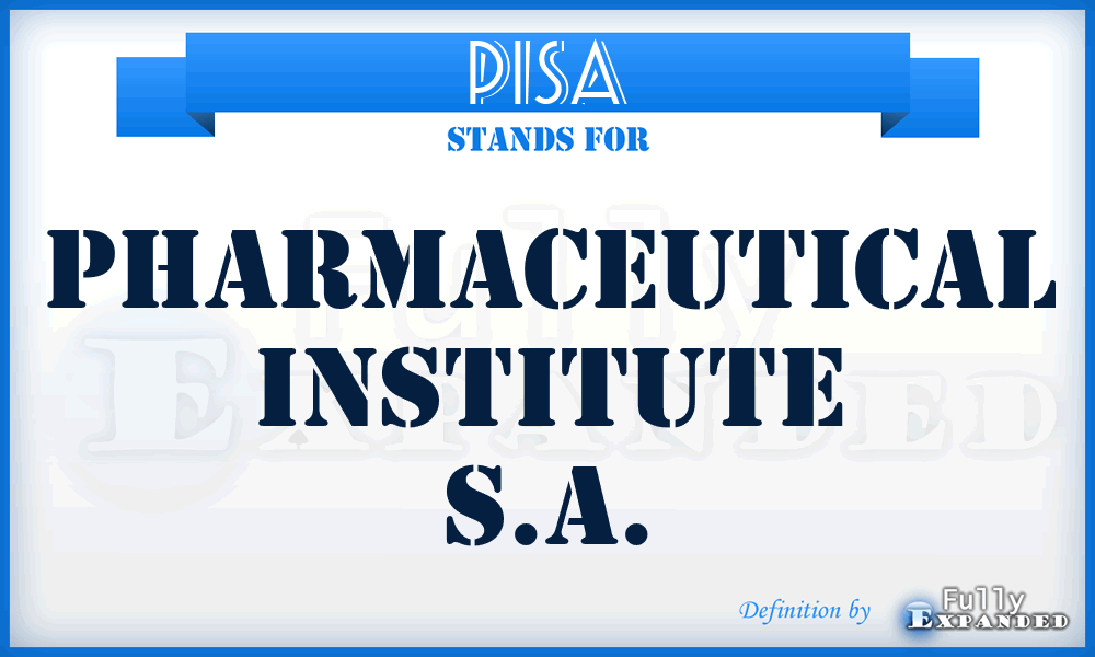 PISA - Pharmaceutical Institute S.A.