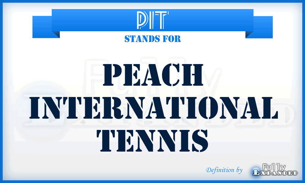 PIT - Peach International Tennis