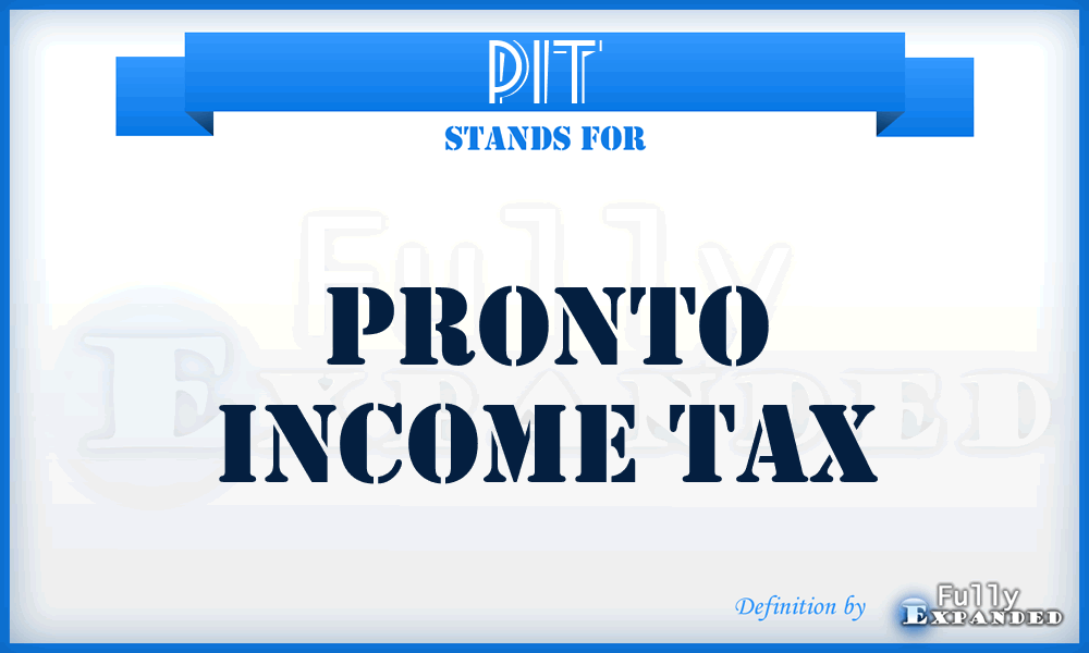 PIT - Pronto Income Tax