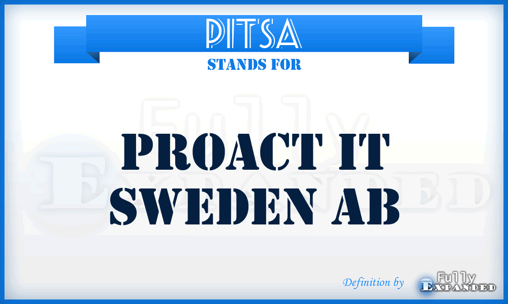 PITSA - Proact IT Sweden Ab