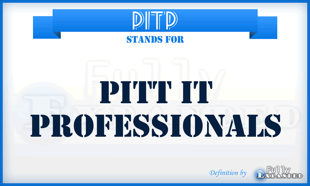 PITP - Pitt IT Professionals