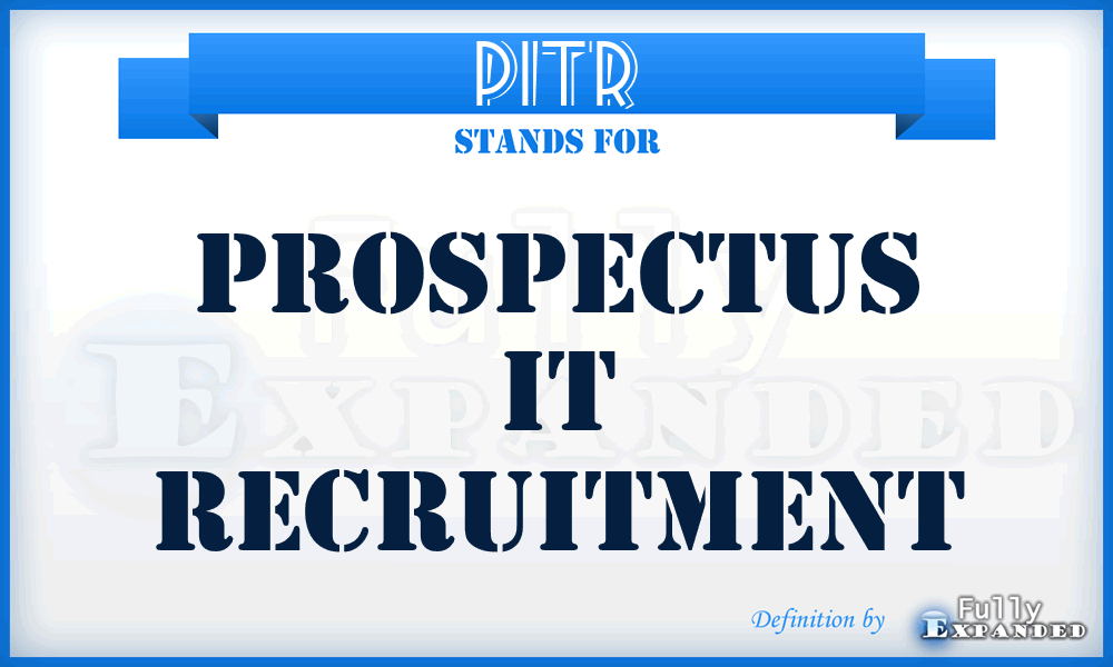 PITR - Prospectus IT Recruitment