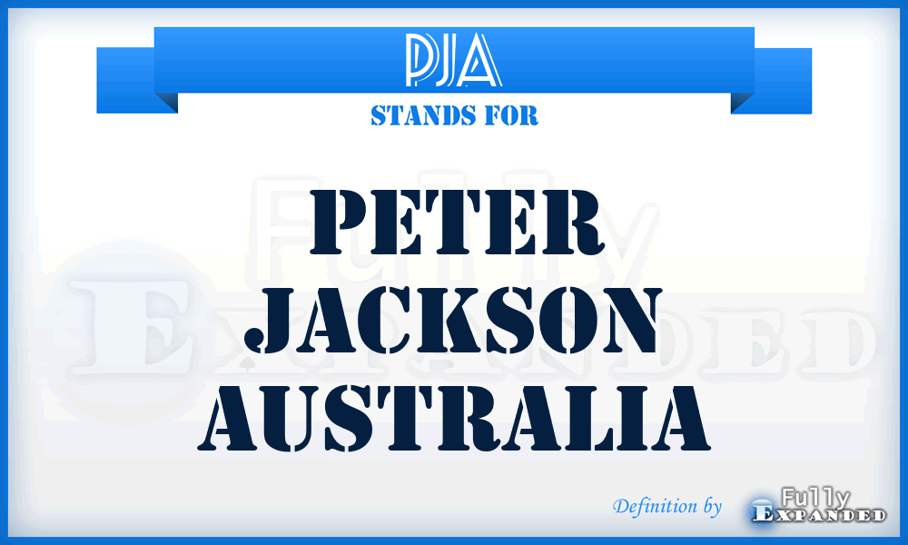 PJA - Peter Jackson Australia