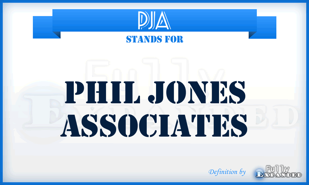 PJA - Phil Jones Associates