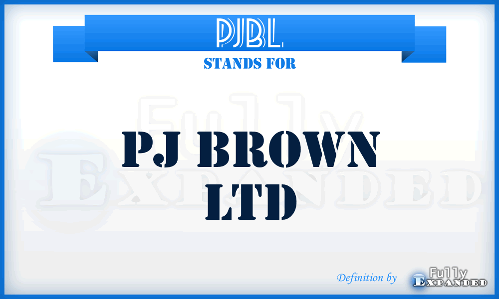 PJBL - PJ Brown Ltd