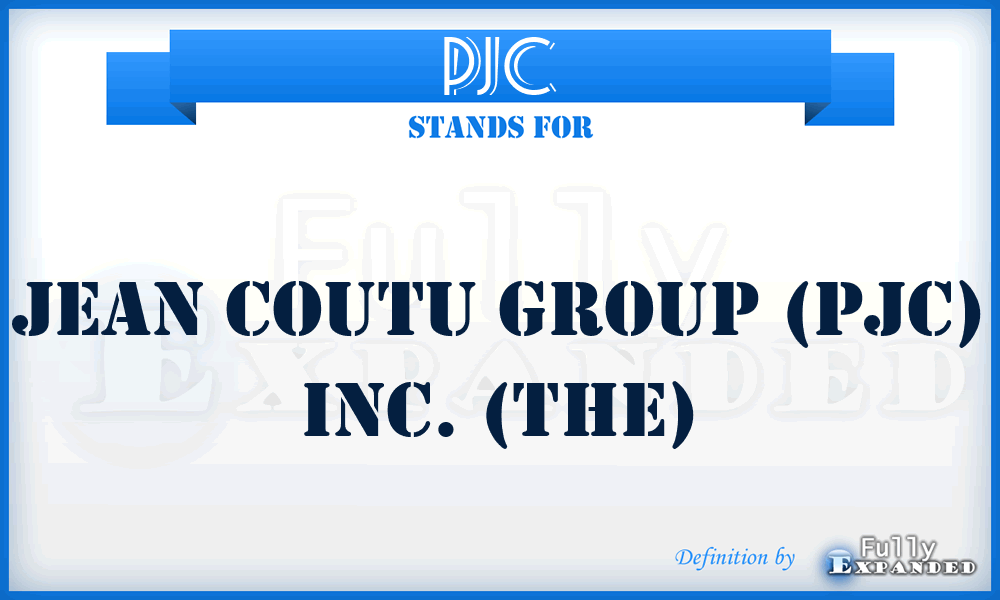 PJC - Jean Coutu Group (PJC) Inc. (The)