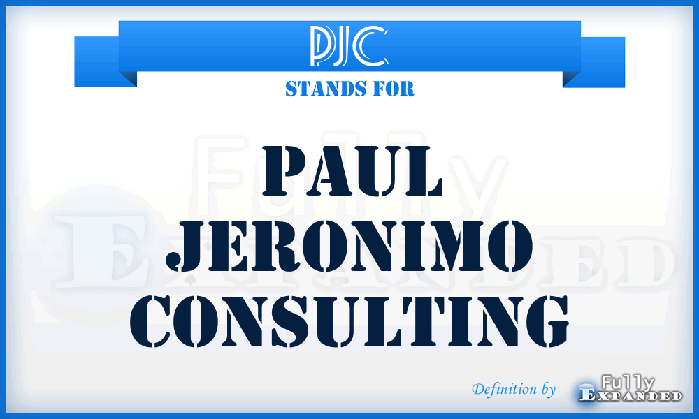 PJC - Paul Jeronimo Consulting