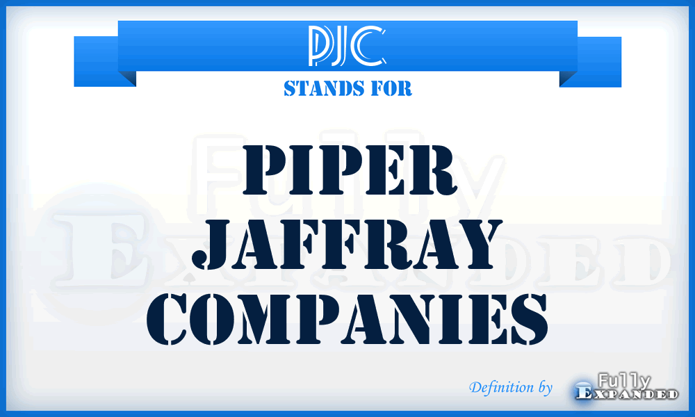 PJC - Piper Jaffray Companies