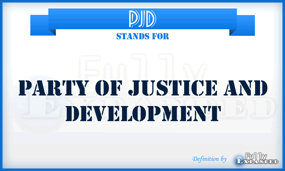 PJD - Party of Justice and Development