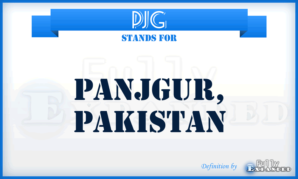 PJG - Panjgur, Pakistan