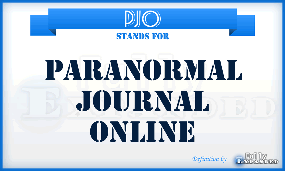 PJO - Paranormal Journal ONLINE