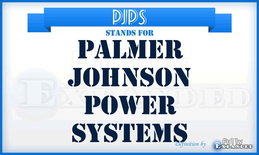 PJPS - Palmer Johnson Power Systems