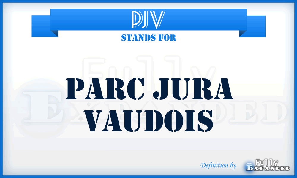 PJV - Parc Jura Vaudois