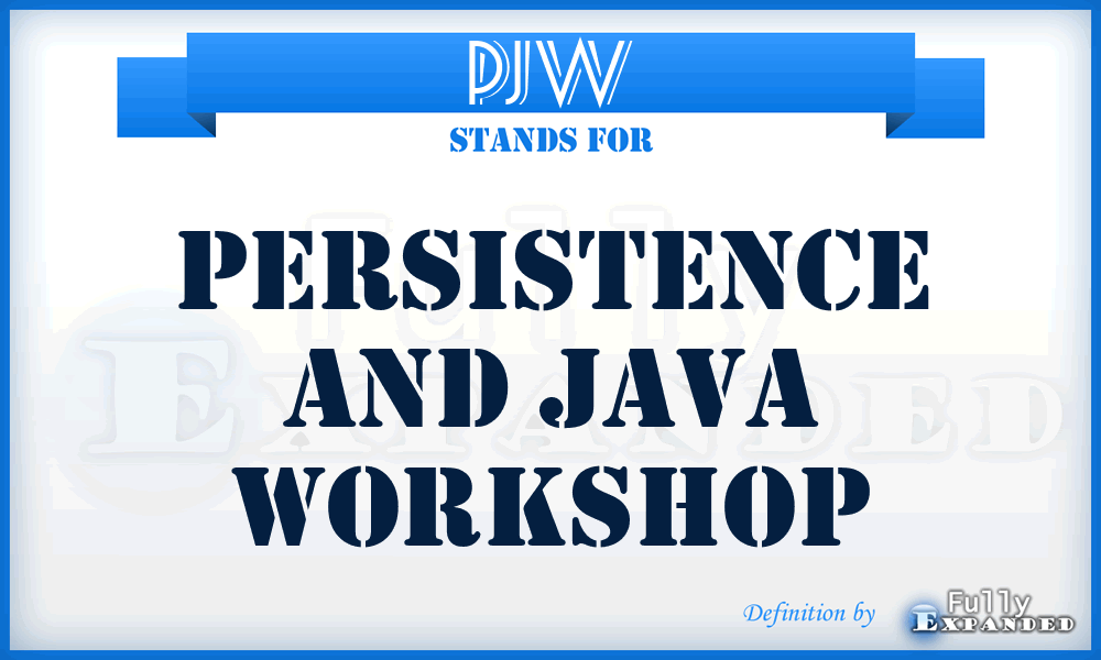 PJW - Persistence and Java Workshop