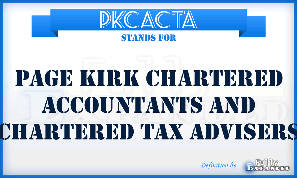 PKCACTA - Page Kirk Chartered Accountants and Chartered Tax Advisers