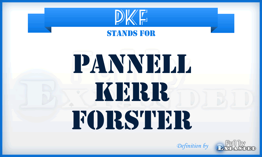 PKF - Pannell Kerr Forster