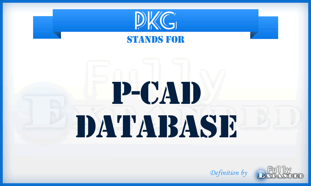 PKG - P-CAD Database