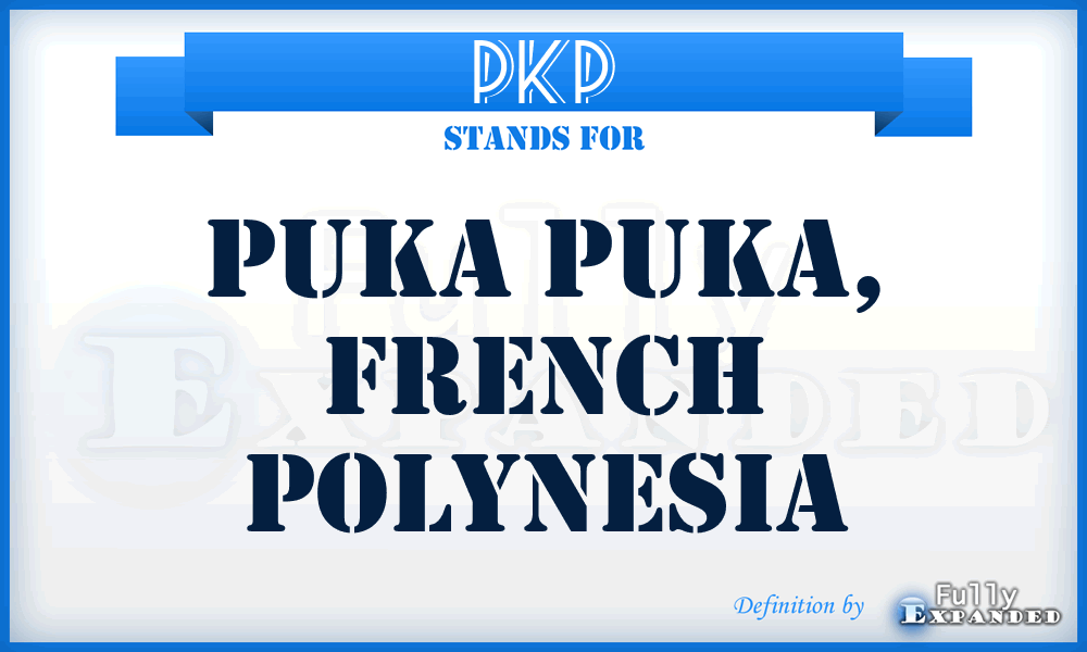 PKP - Puka Puka, French Polynesia