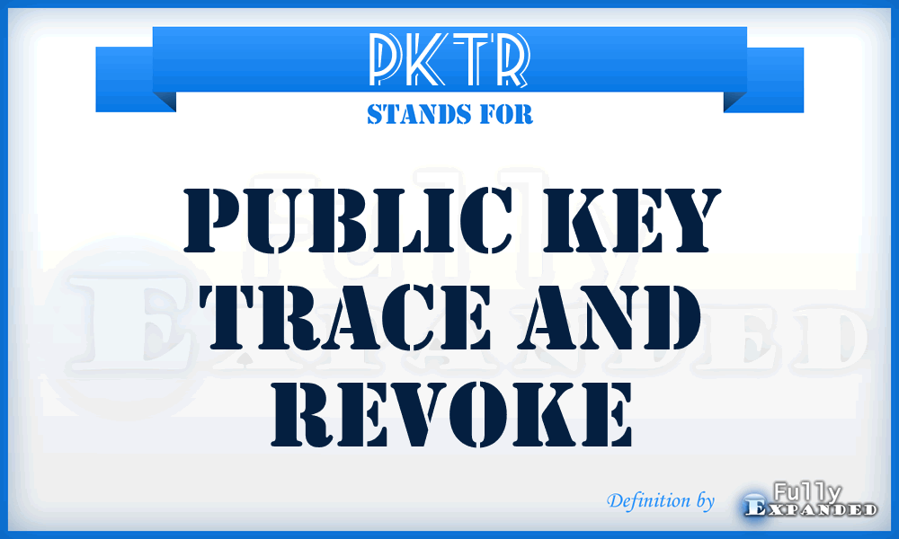 PKTR - Public key trace and revoke