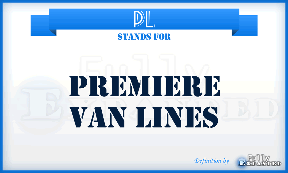 PL - Premiere van Lines