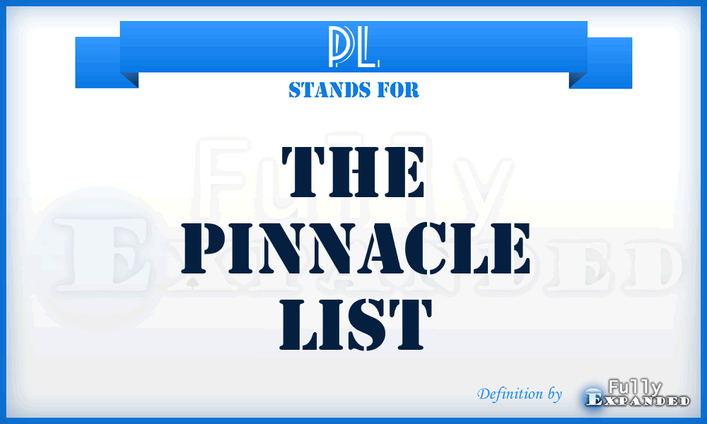 PL - The Pinnacle List