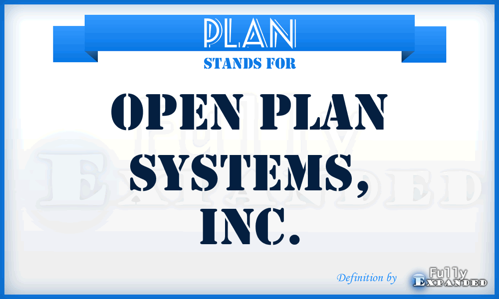 PLAN - Open Plan Systems, Inc.