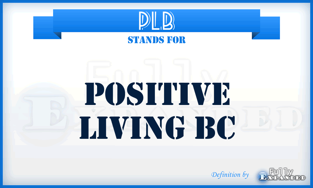 PLB - Positive Living Bc