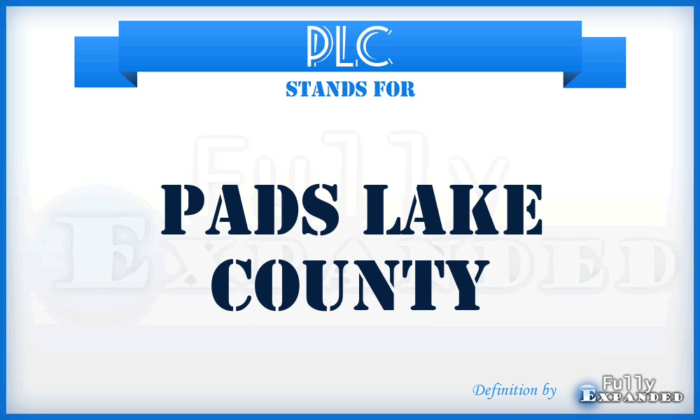 PLC - Pads Lake County