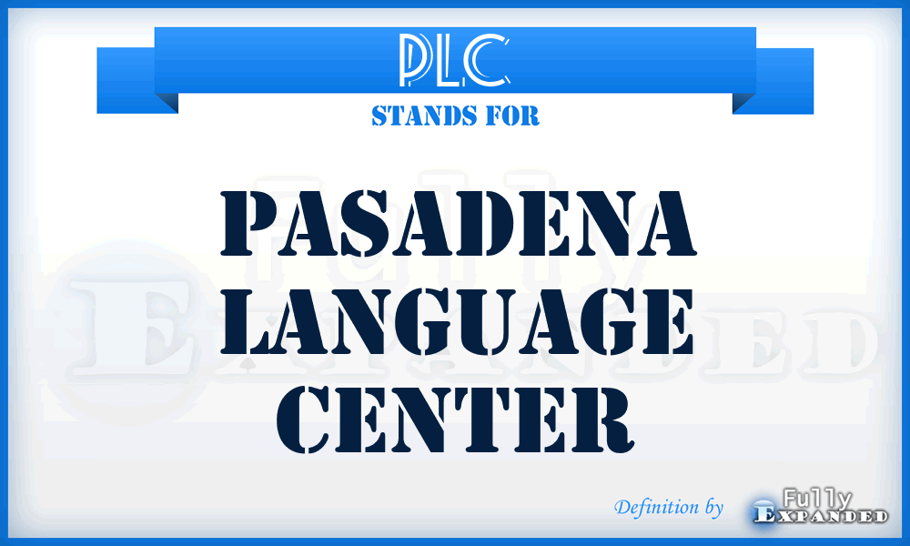 PLC - Pasadena Language Center