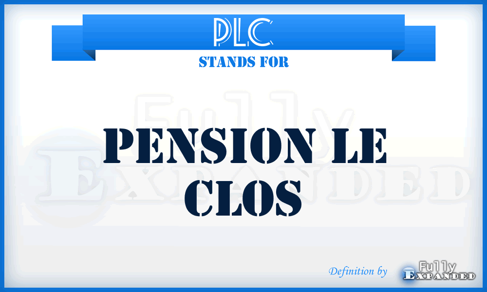 PLC - Pension Le Clos