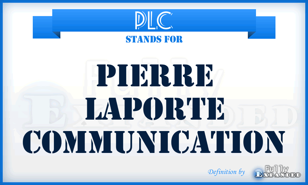 PLC - Pierre Laporte Communication