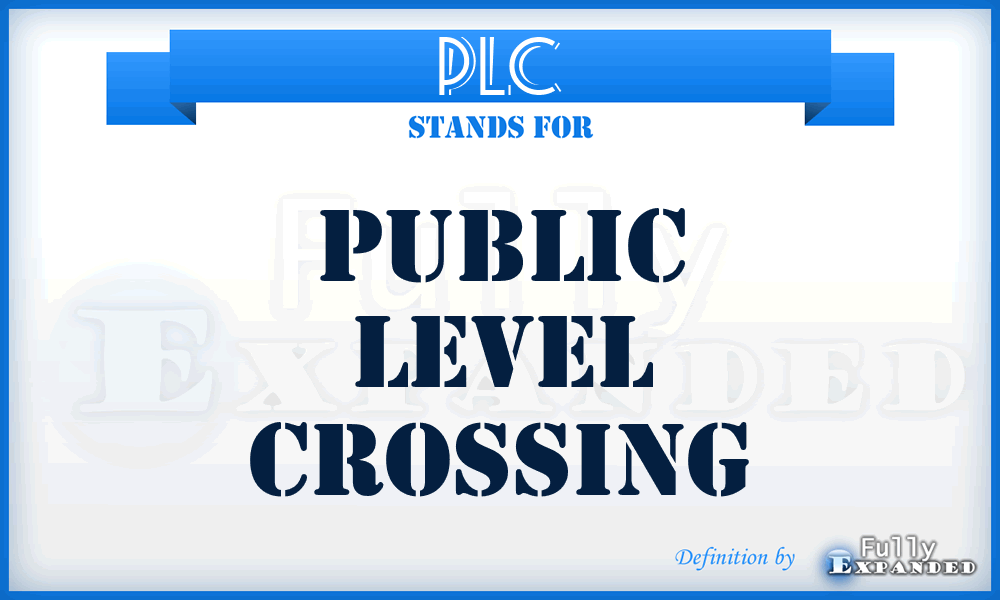 PLC - Public Level Crossing