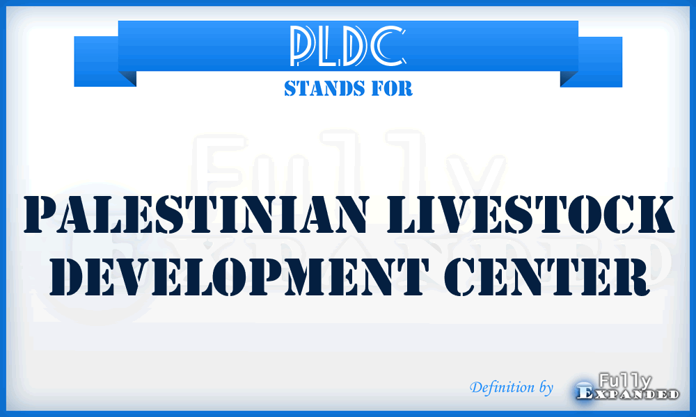 PLDC - Palestinian Livestock Development Center