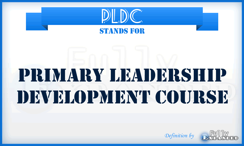 PLDC - Primary Leadership Development Course