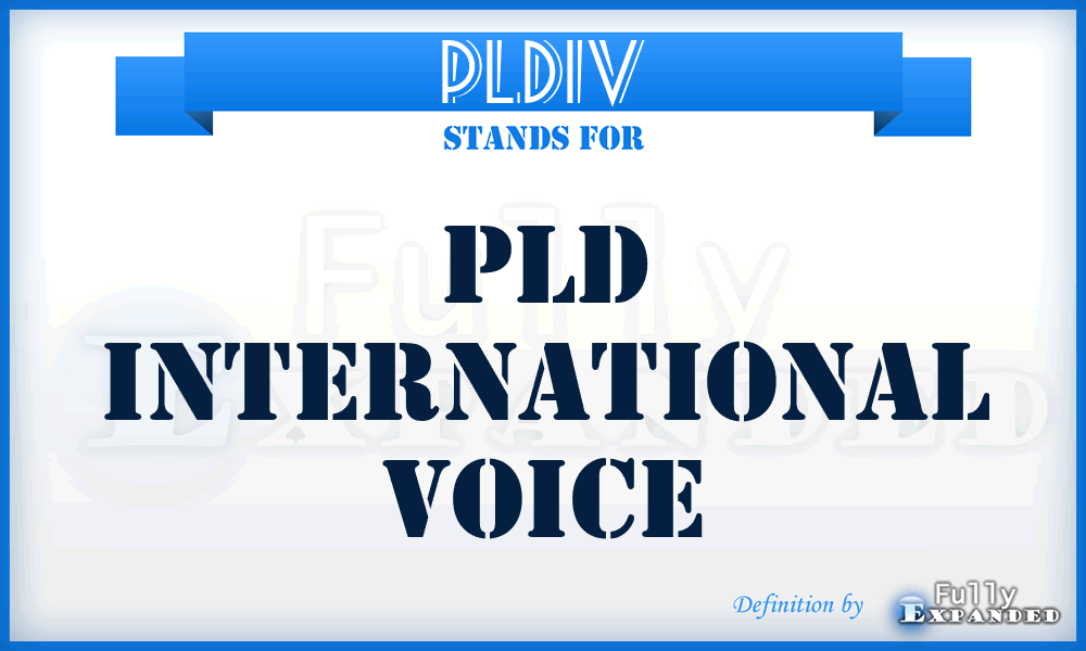 PLDIV - PLD International Voice