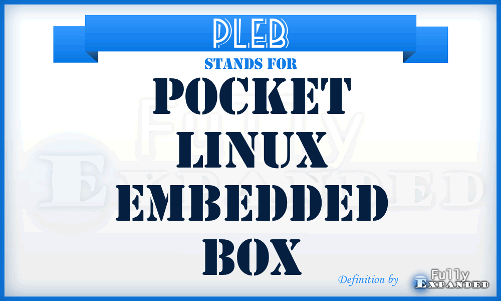 PLEB - Pocket Linux Embedded Box