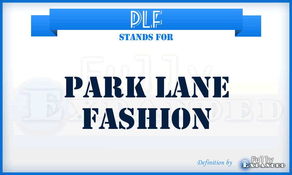 PLF - Park Lane Fashion